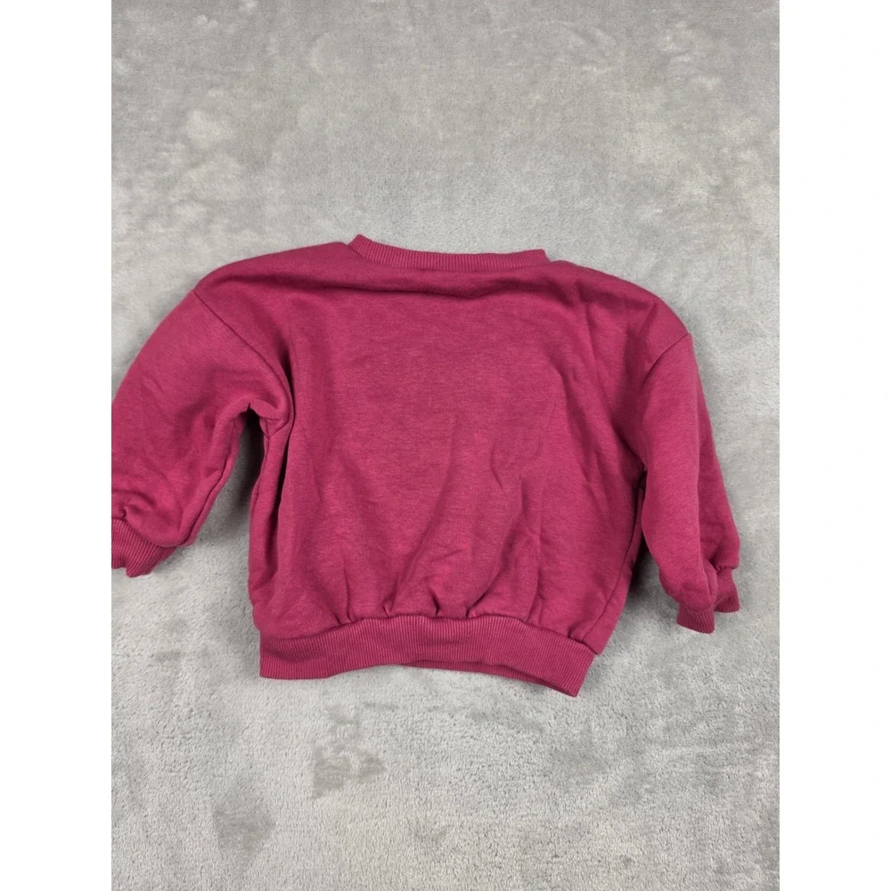 Nike Sweatshirt Kids 18M Pink Swoosh Crewneck Long Sleeve Fleece Pullover
